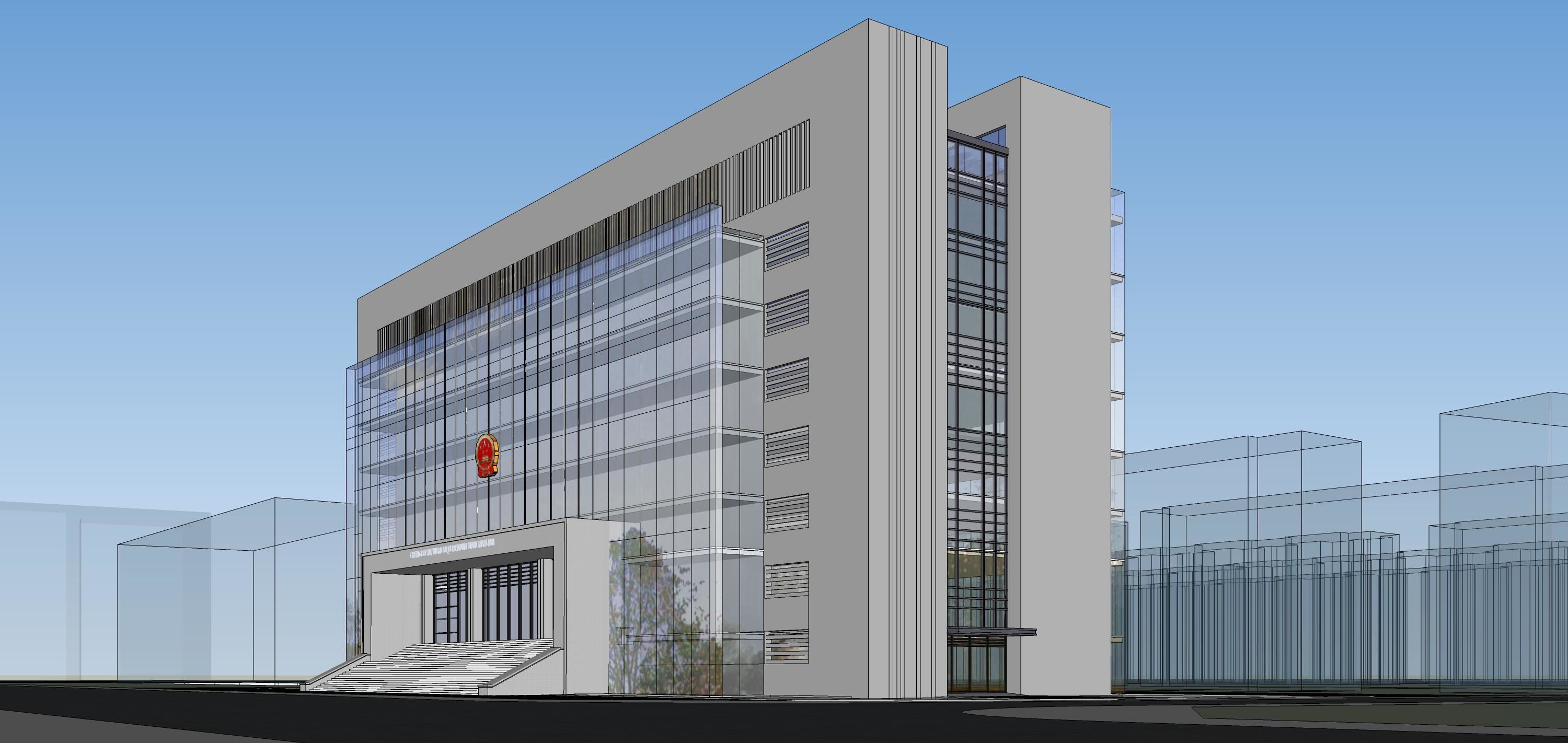 Sketchup Office Building F3 3D model_4
