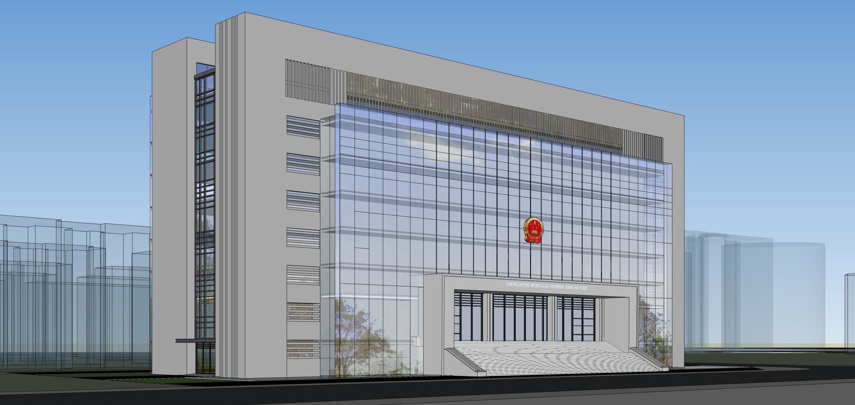 Sketchup Office Building F3 3D model_3