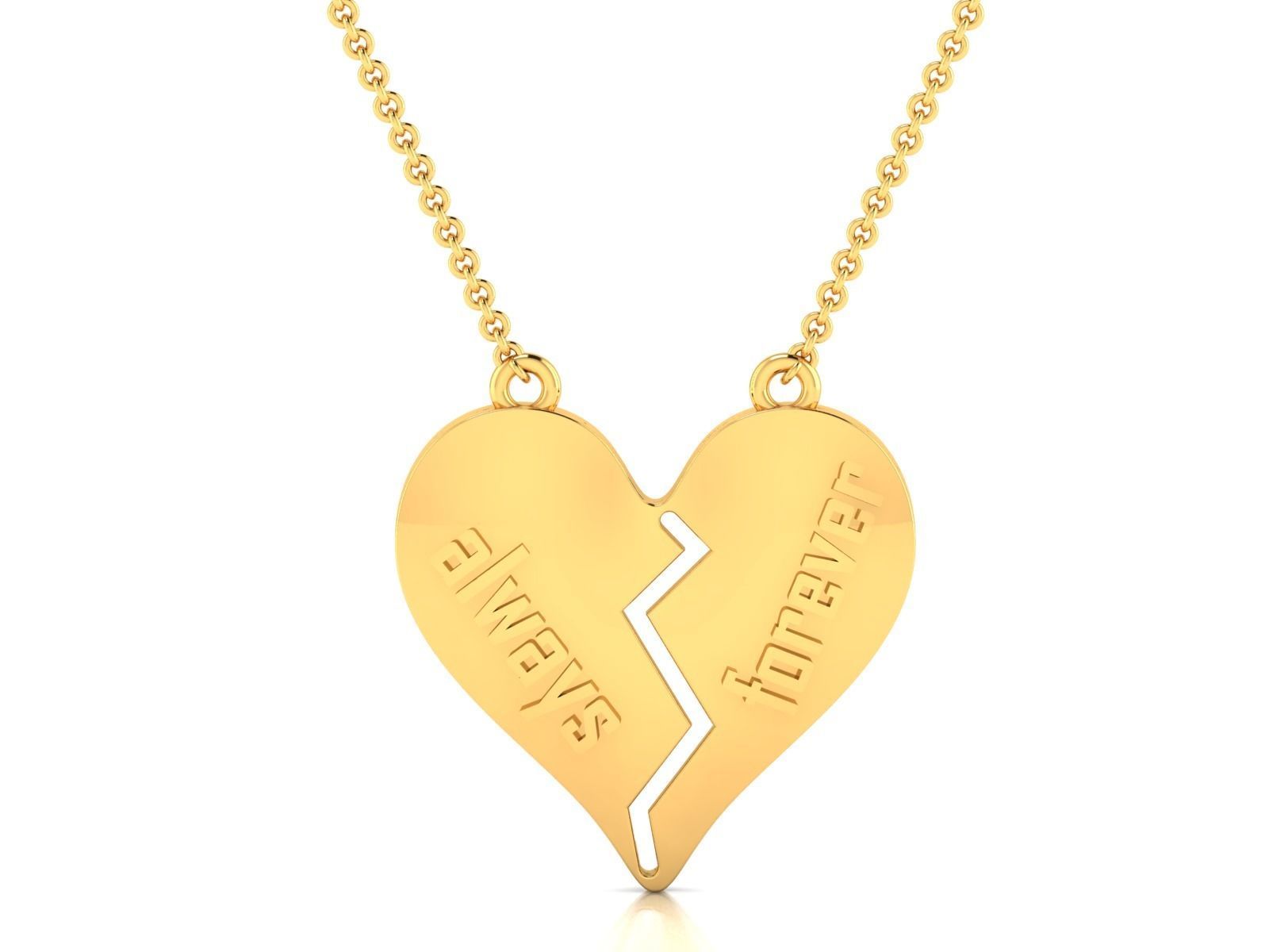 Women Love Heart Pendant 3dm STL OBJ FBX Render Details 3D print model_3