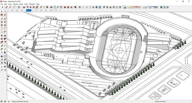 Sketchup Sport Building F4 3D model 2