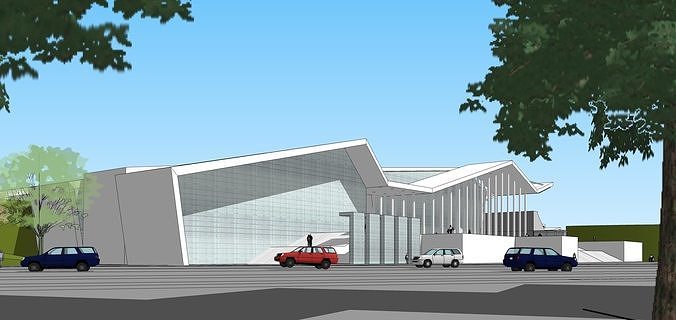 Sketchup Sport Building F4 3D model 7