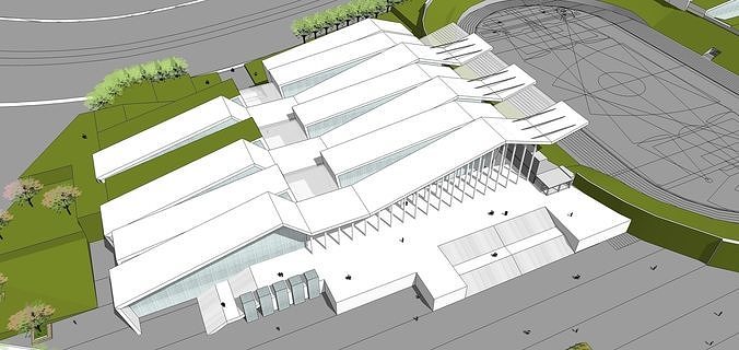 Sketchup Sport Building F4 3D model 6
