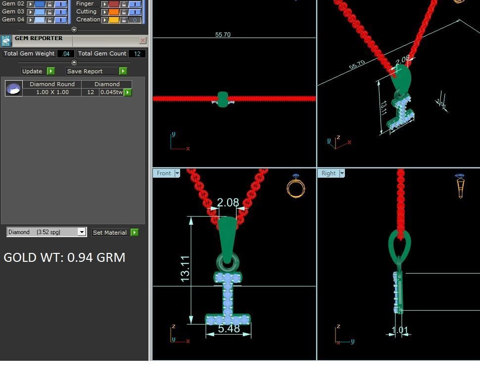 Women Love Pendant 3dm STL OBJ FBX Render Details 3D print model_6