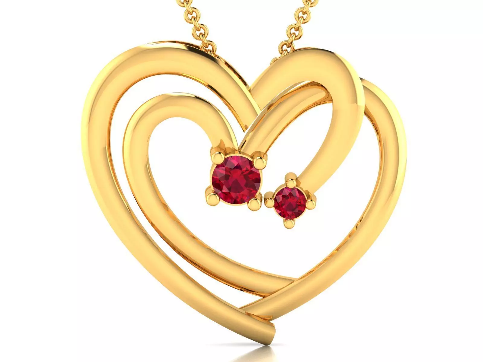 Women Love Heart Pendant 3dm STL OBJ FBX Render Details 3D print model