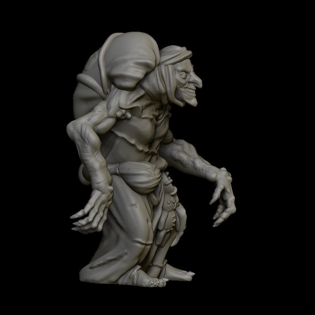 Hag Fantasy Creature 3D print model_1
