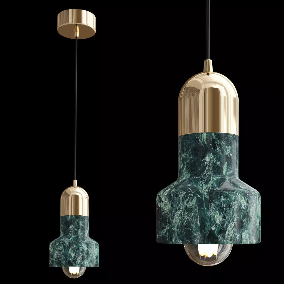 Luxurious Single Light 3D model