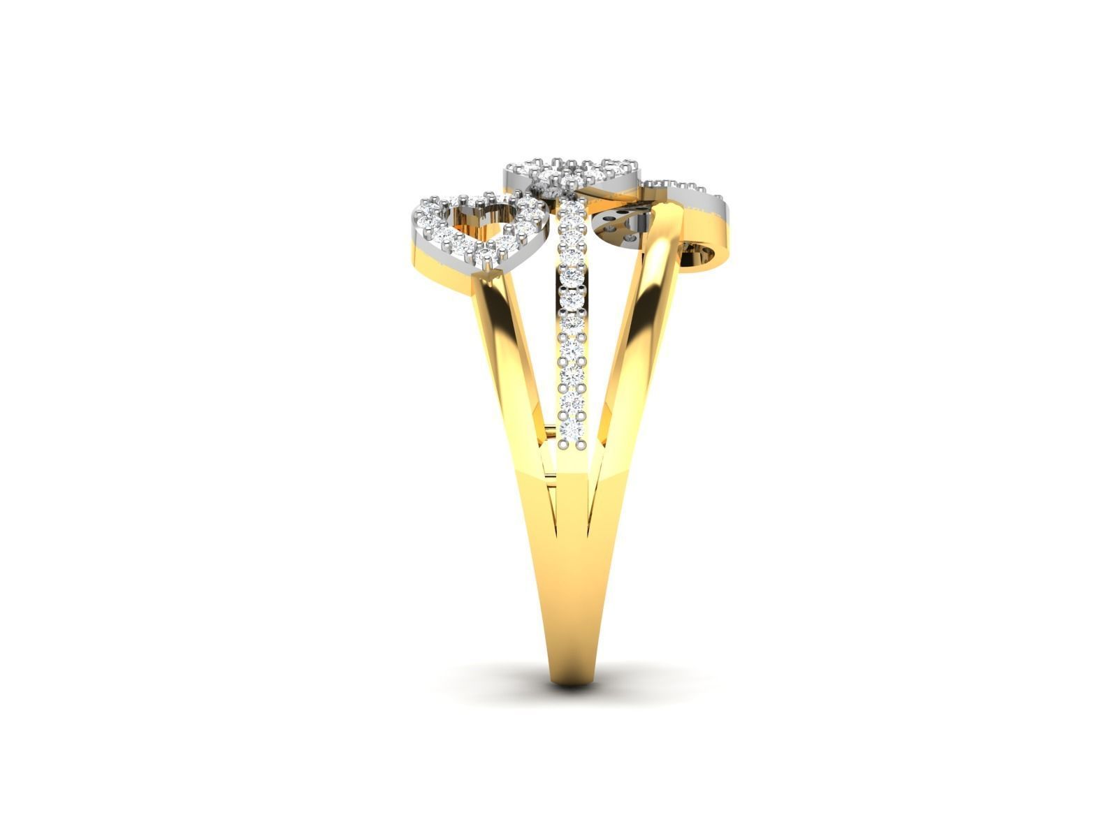 Heart Ring 3dm STL OBJ FBX Render Details 3D print model_6