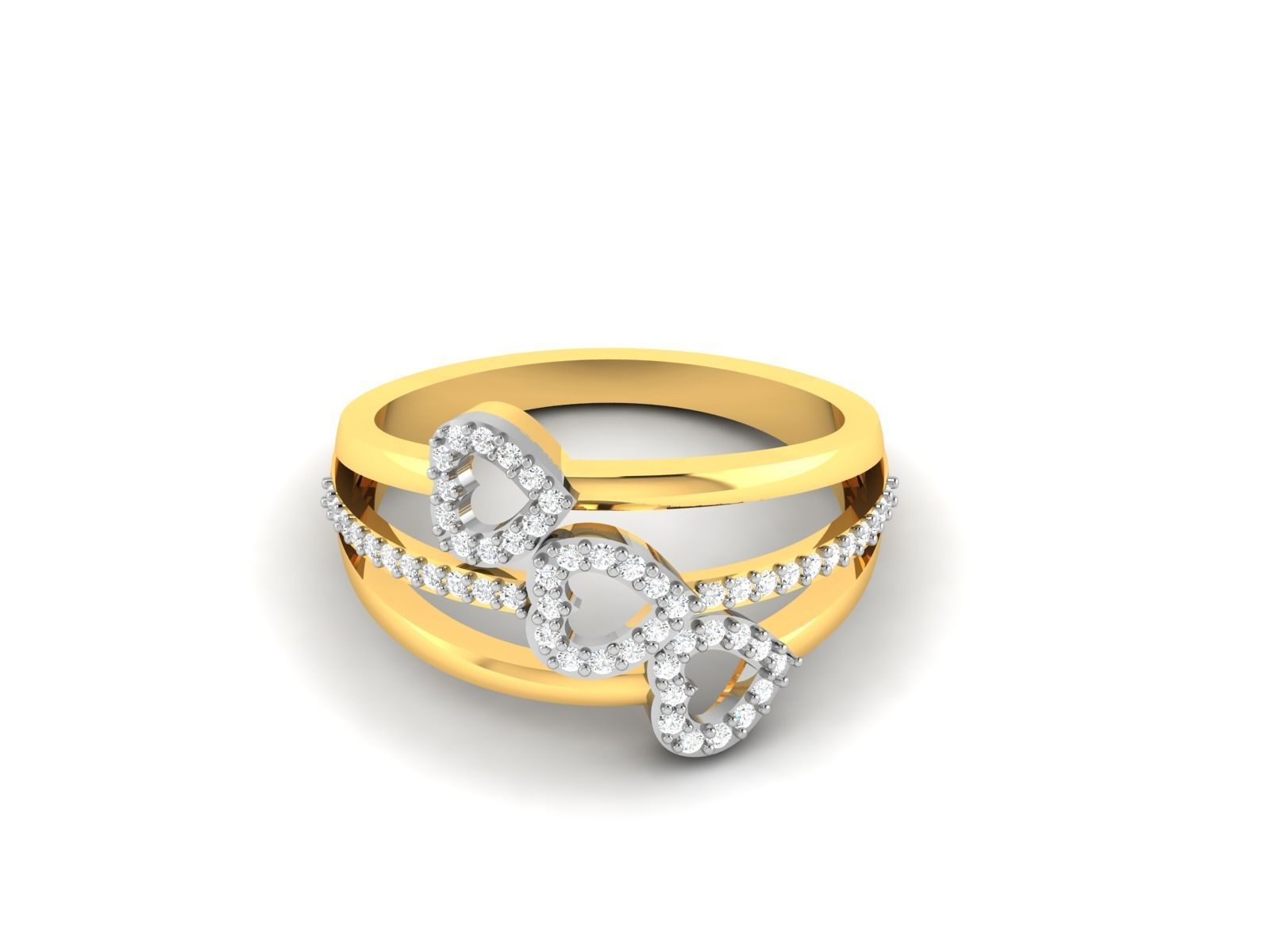 Heart Ring 3dm STL OBJ FBX Render Details 3D print model_3
