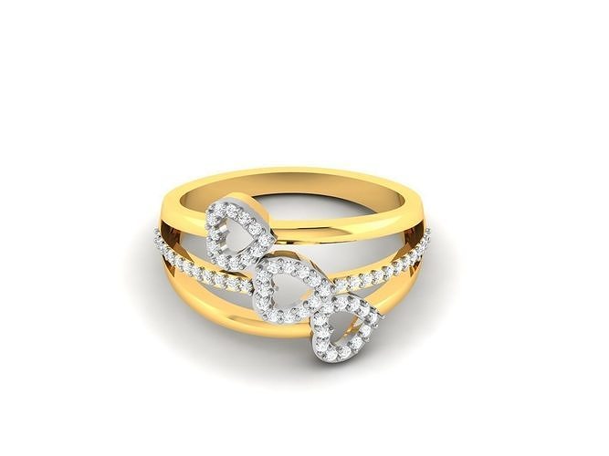 Heart Ring 3dm STL OBJ FBX Render Details 3D print model