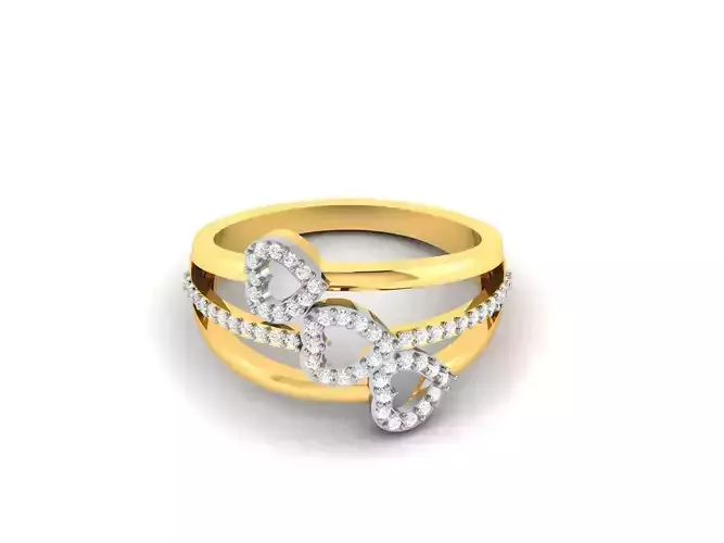 Heart Ring 3dm STL OBJ FBX Render Details 3D print model