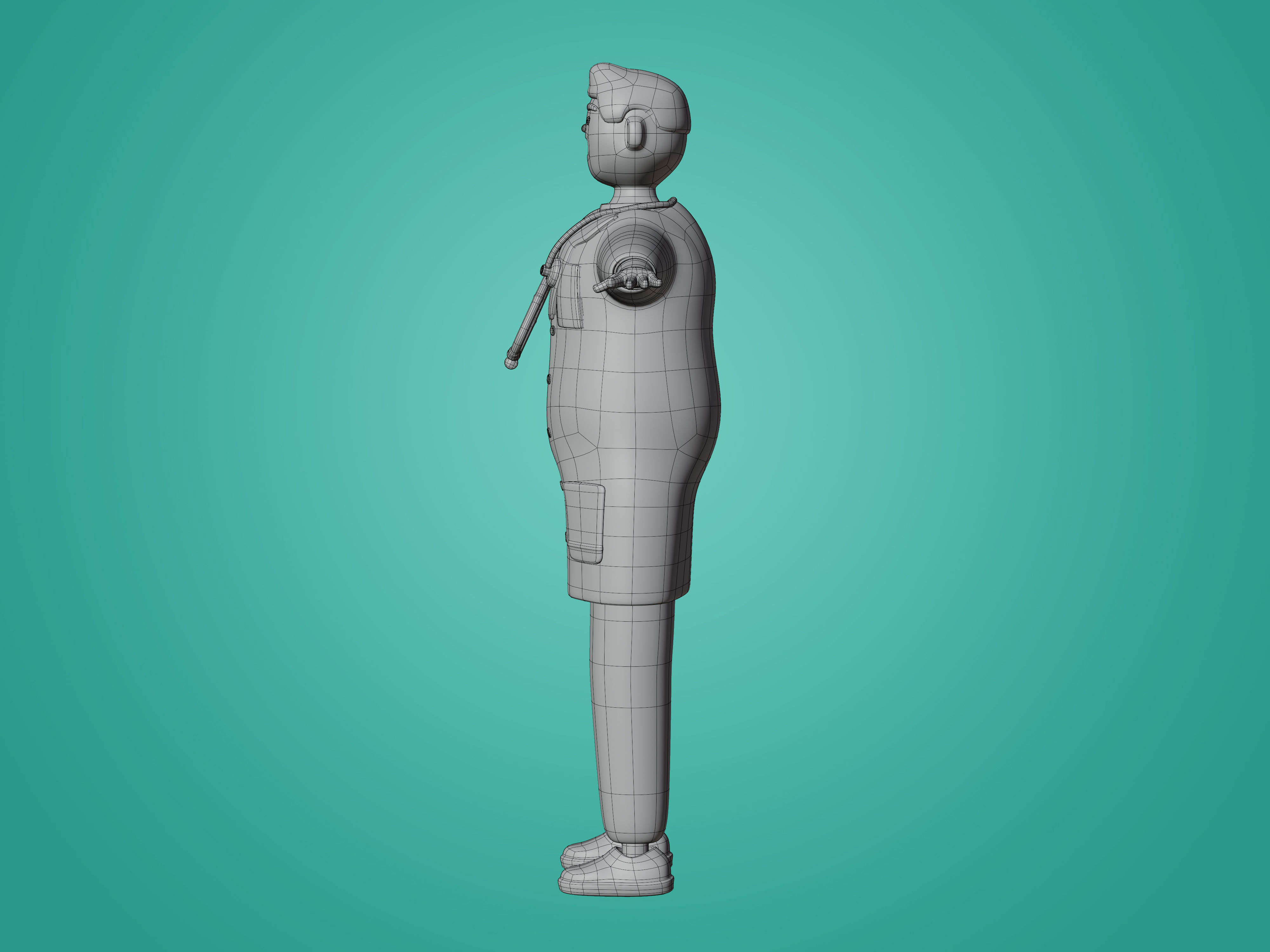 Physician Character Cartoon Minimal style 3D model_23