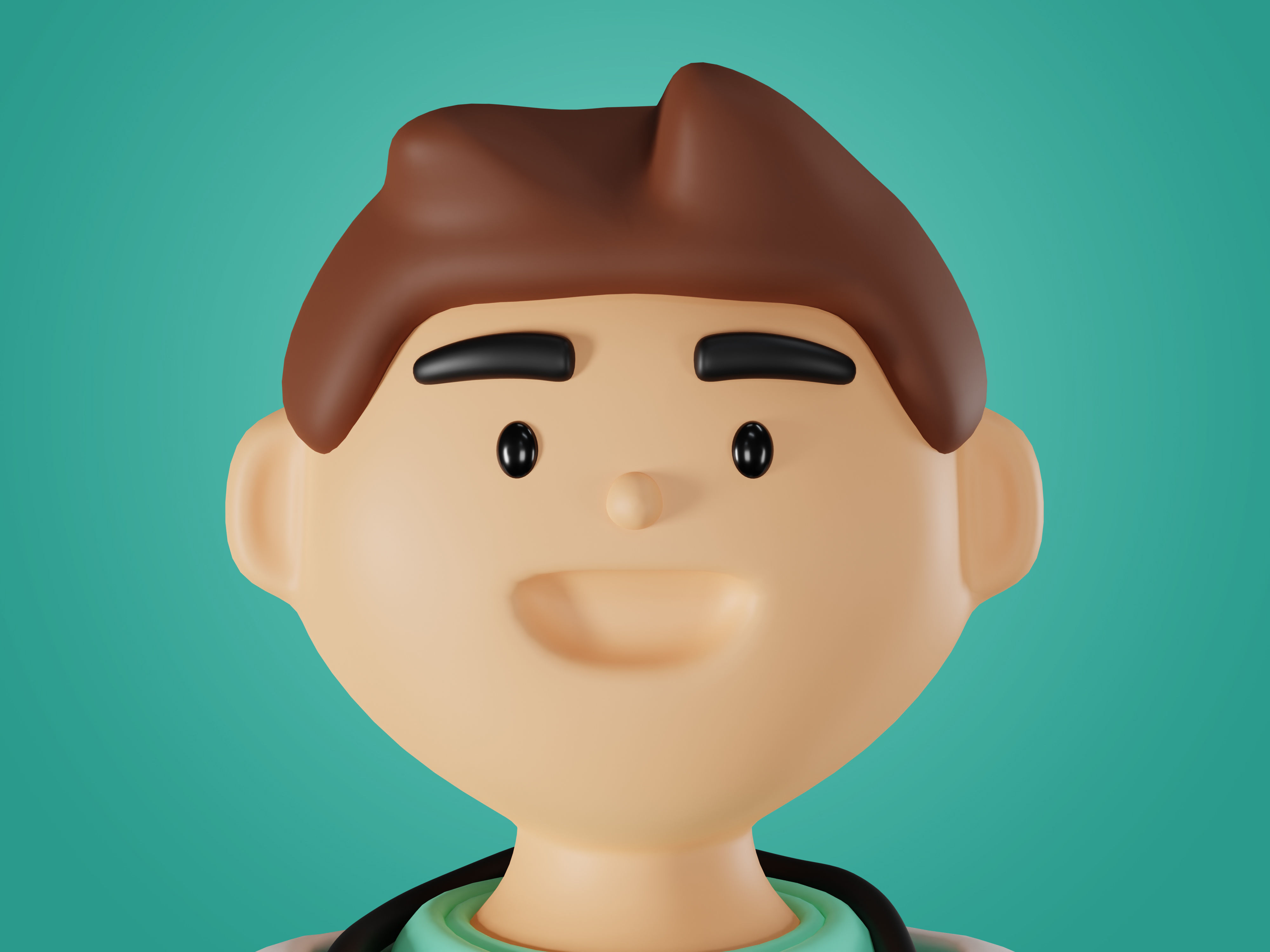 Physician Character Cartoon Minimal style 3D model_10