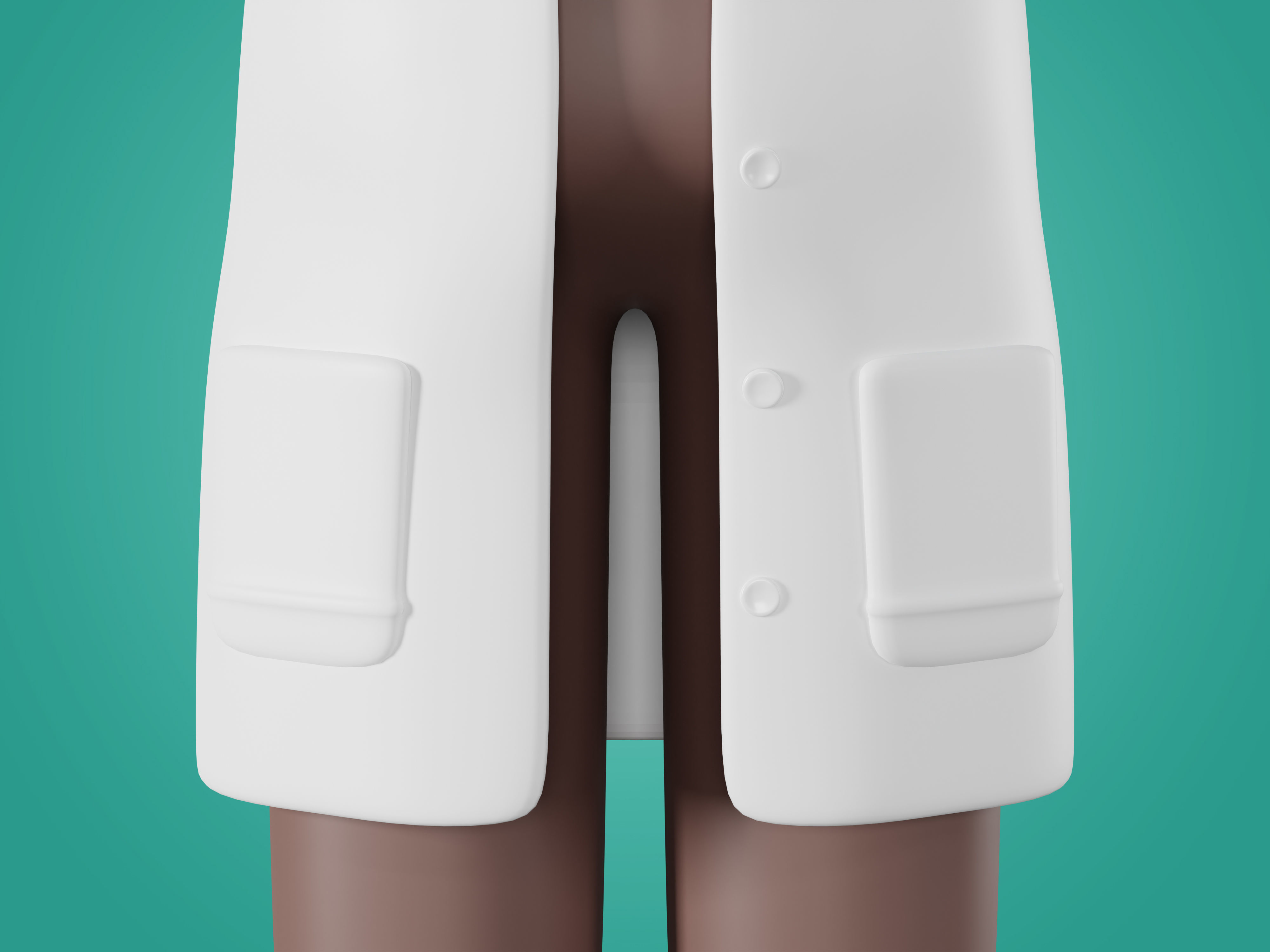 Physician Character Cartoon Minimal style 3D model_14