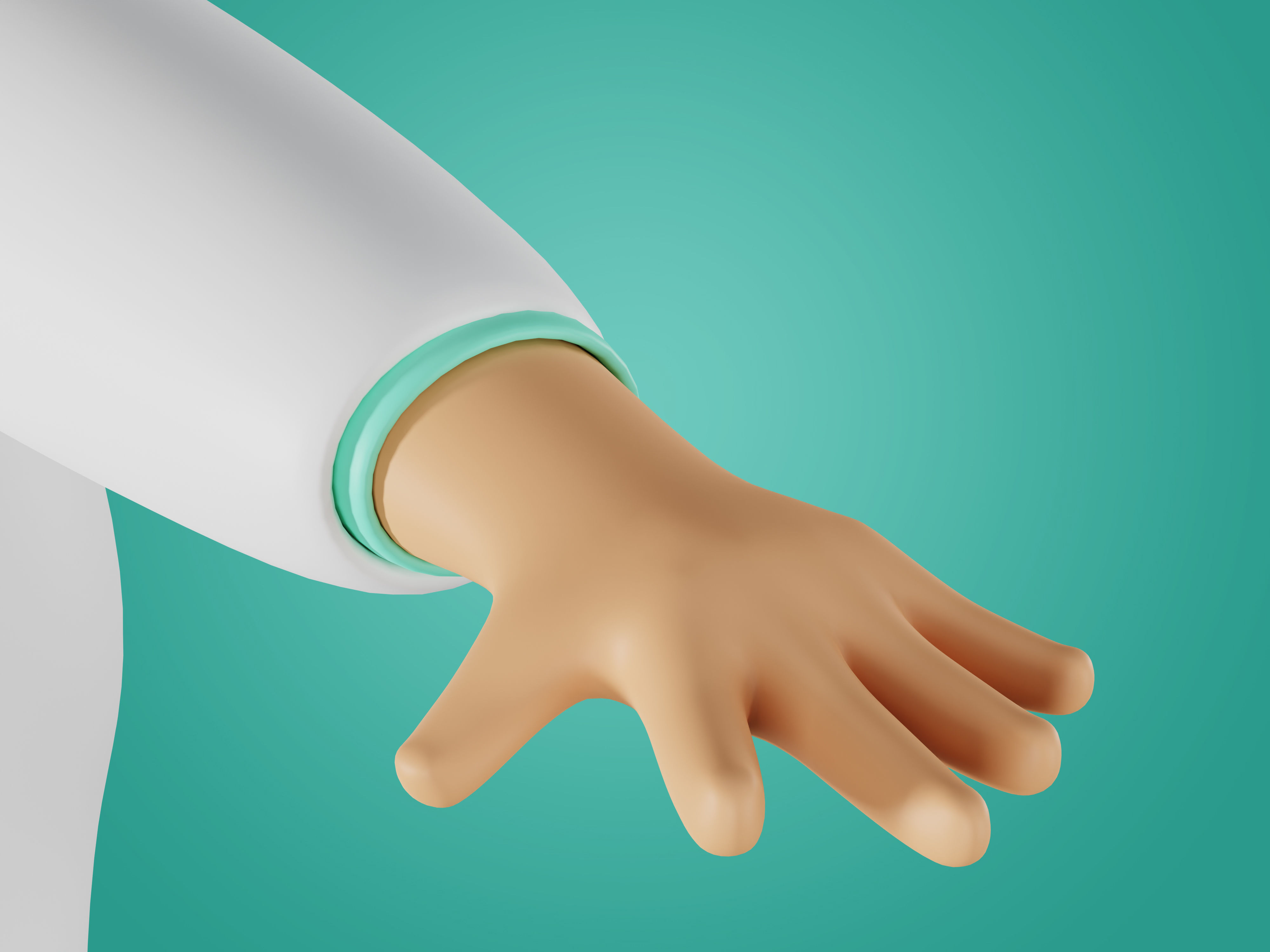 Physician Character Cartoon Minimal style 3D model_19