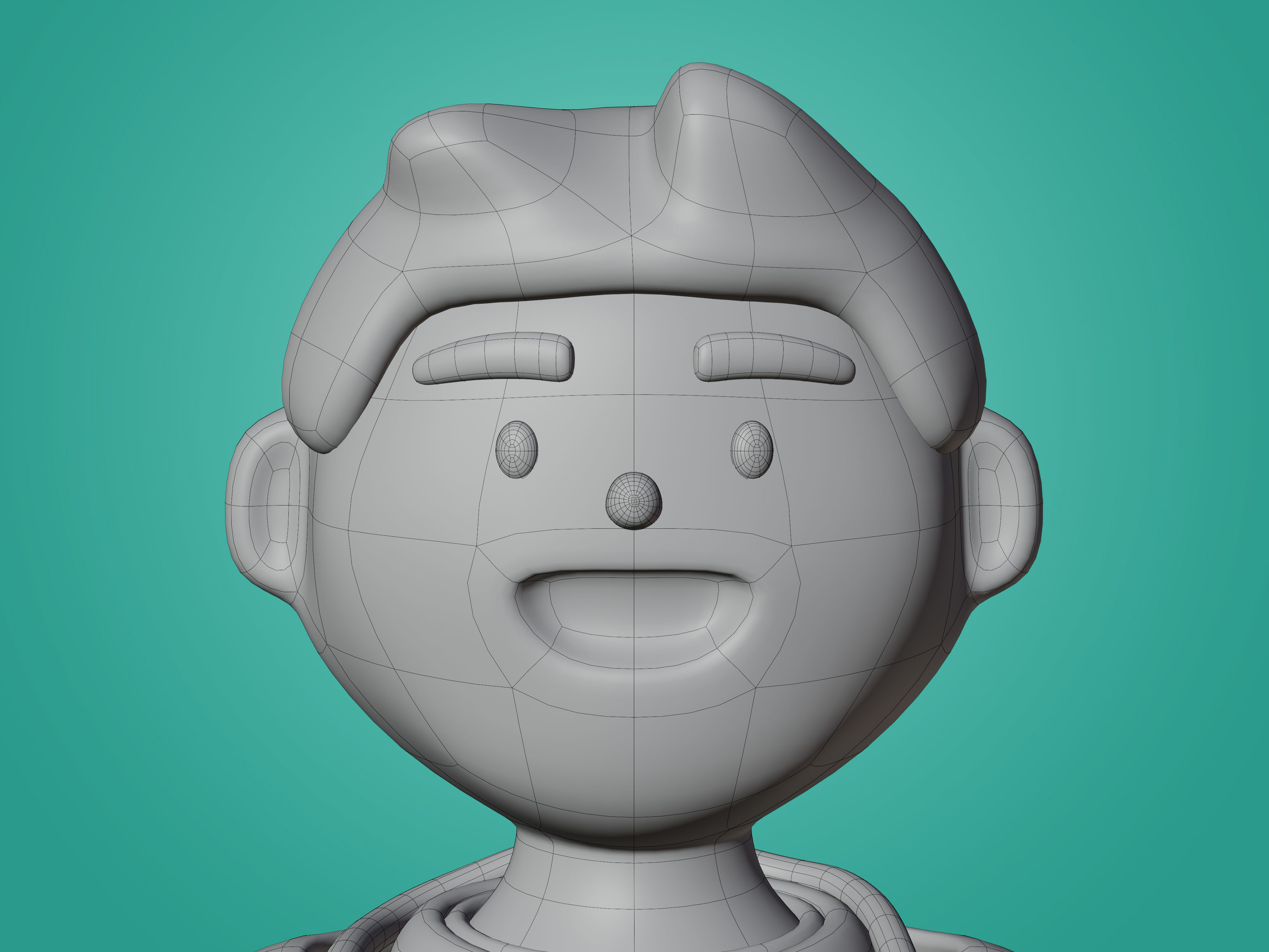 Physician Character Cartoon Minimal style 3D model_25