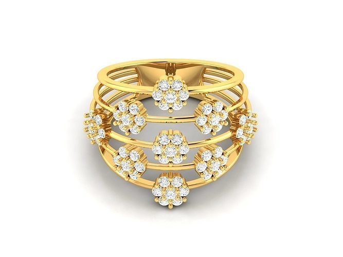 Women Ring 3dm STL OBJ FBX Render Details 3D print model