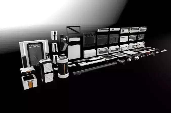 Sci Fi Modular Asset Pack 3D model