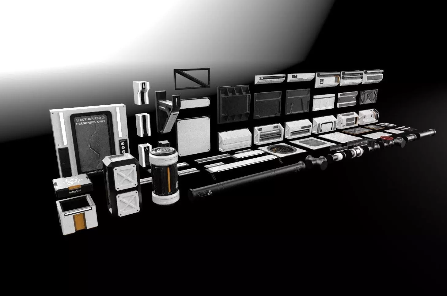 Sci Fi Modular Asset Pack 3D model_0