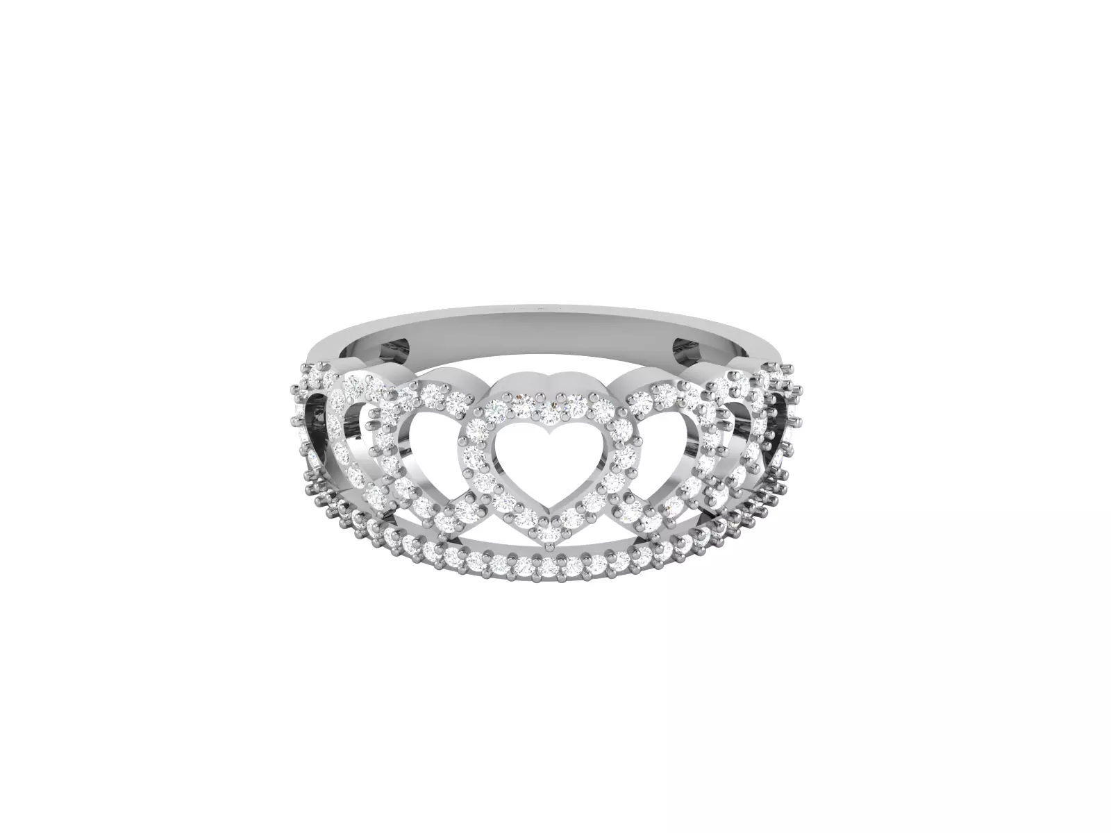 Women Heart Ring 3dm STL OBJ FBX Render Details 3D print model