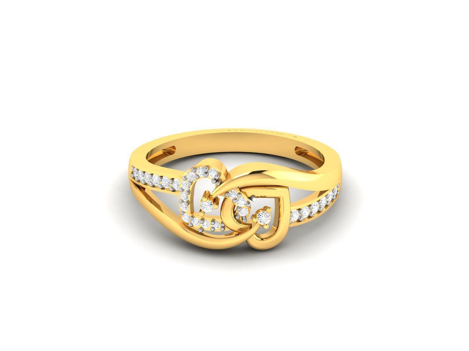 Women Heart Ring 3dm STL OBJ FBX Render Details 3D print model_3
