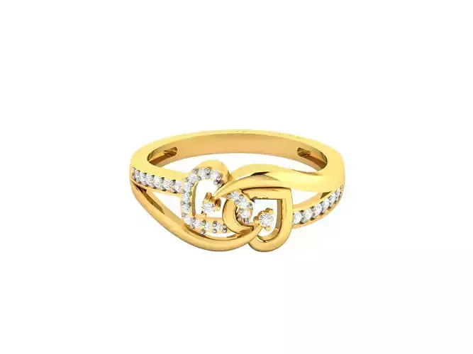 Women Heart Ring 3dm STL OBJ FBX Render Details 3D print model