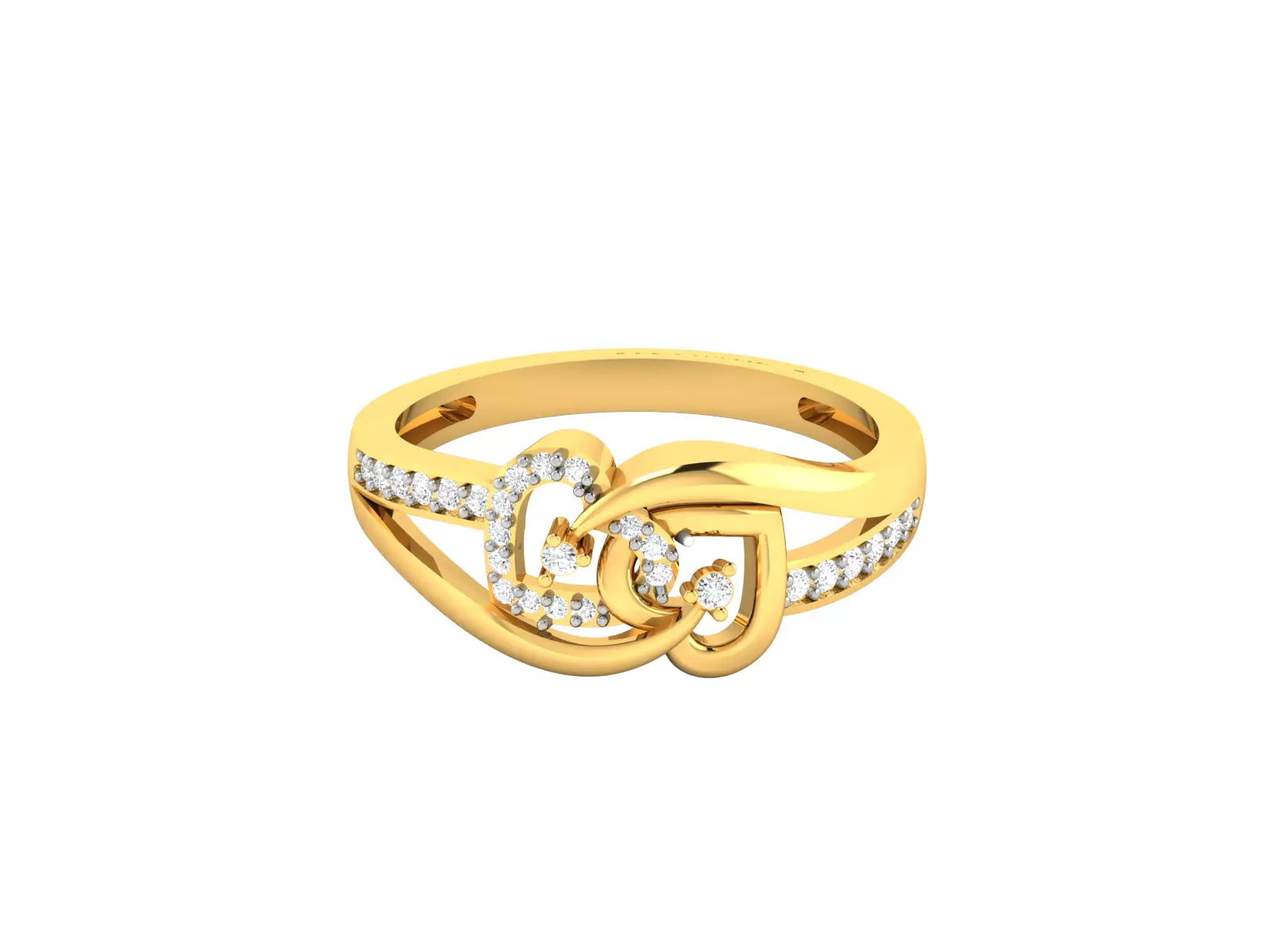 Women Heart Ring 3dm STL OBJ FBX Render Details 3D print model_0