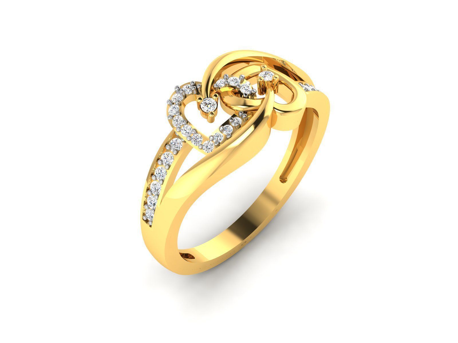 Women Heart Ring 3dm STL OBJ FBX Render Details 3D print model_2