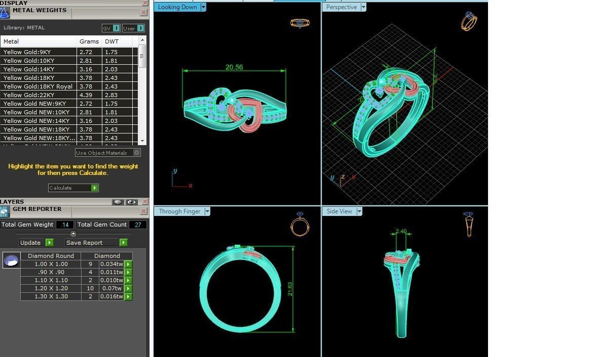 Women Heart Ring 3dm STL OBJ FBX Render Details 3D print model_6