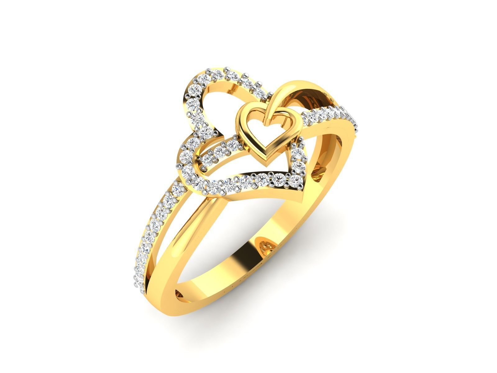 Women Heart Ring 3dm STL OBJ FBX Render Details 3D print model_2