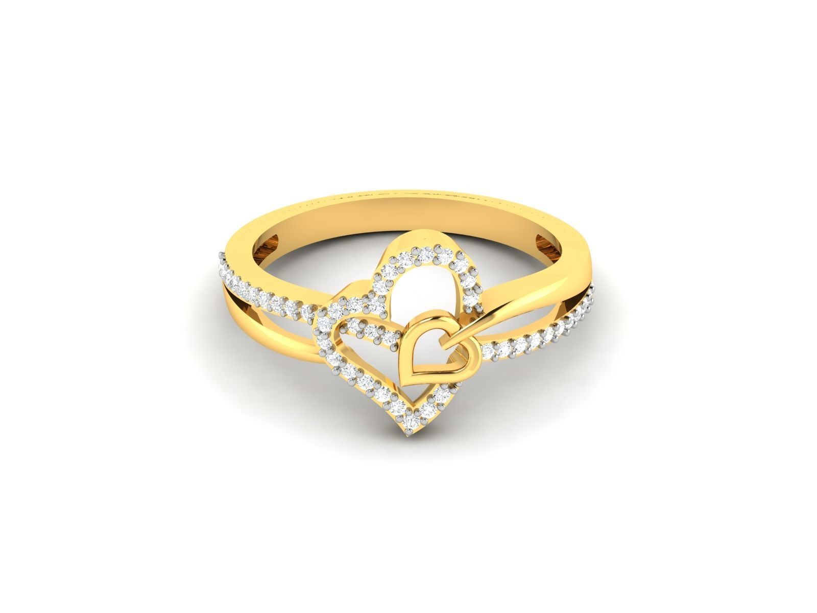 Women Heart Ring 3dm STL OBJ FBX Render Details 3D print model_4