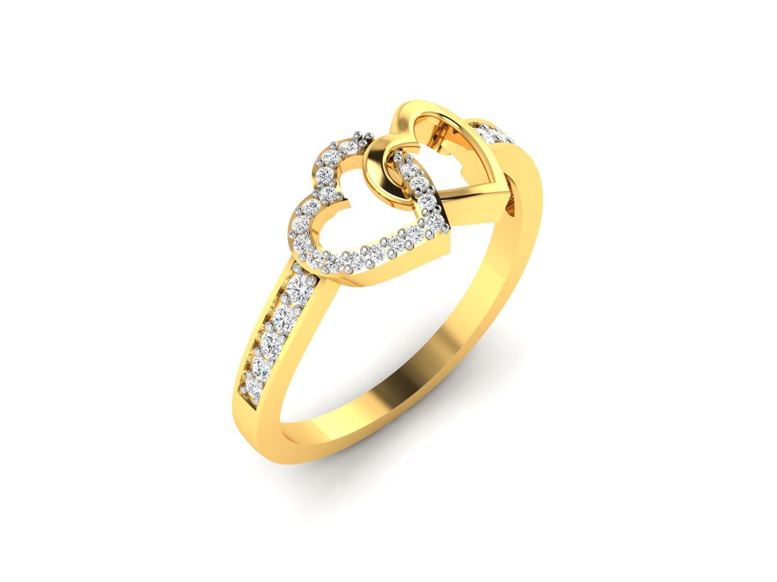 Women Heart Ring 3dm STL OBJ FBX Render Details 3D print model_1