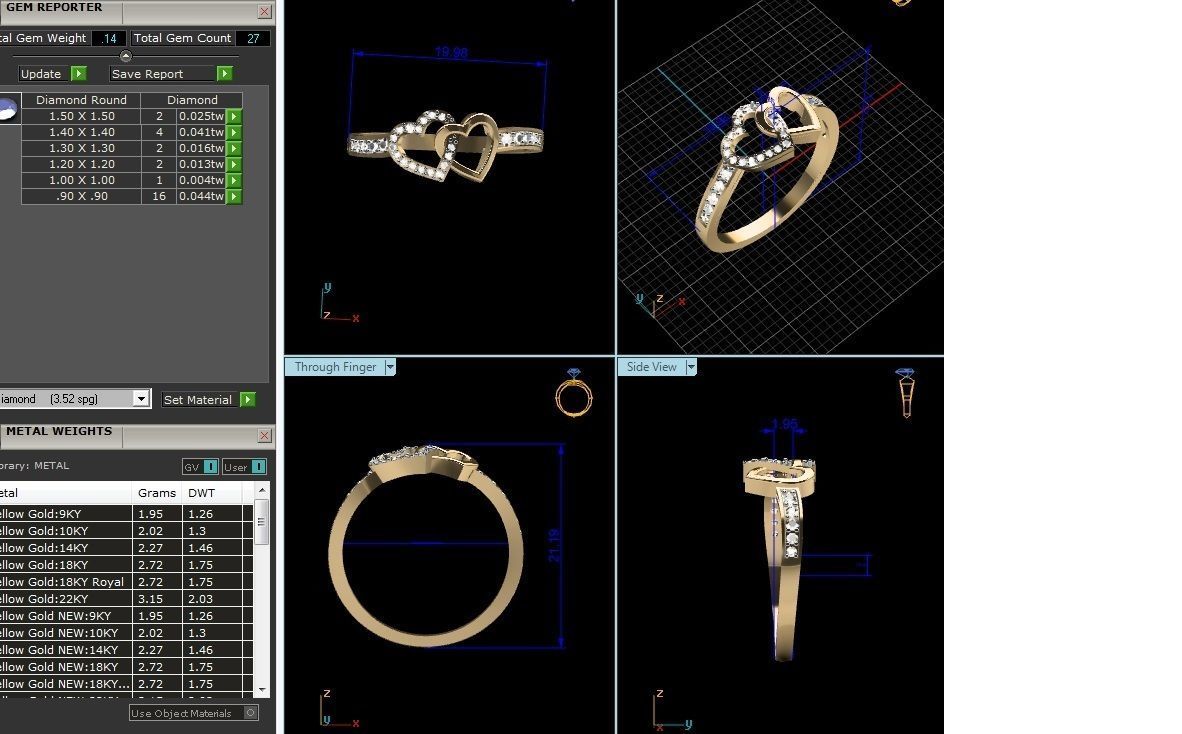 Women Heart Ring 3dm STL OBJ FBX Render Details 3D print model_4