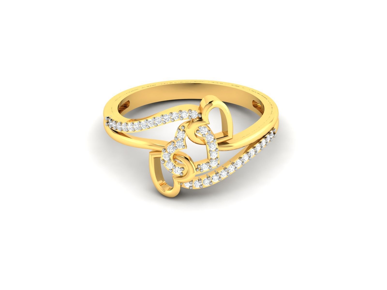 Women Heart Ring 3dm STL OBJ FBX Render Details 3D print model_3