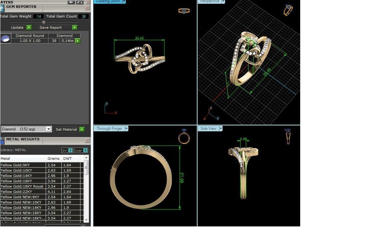 Women Heart Ring 3dm STL OBJ FBX Render Details 3D print model_6