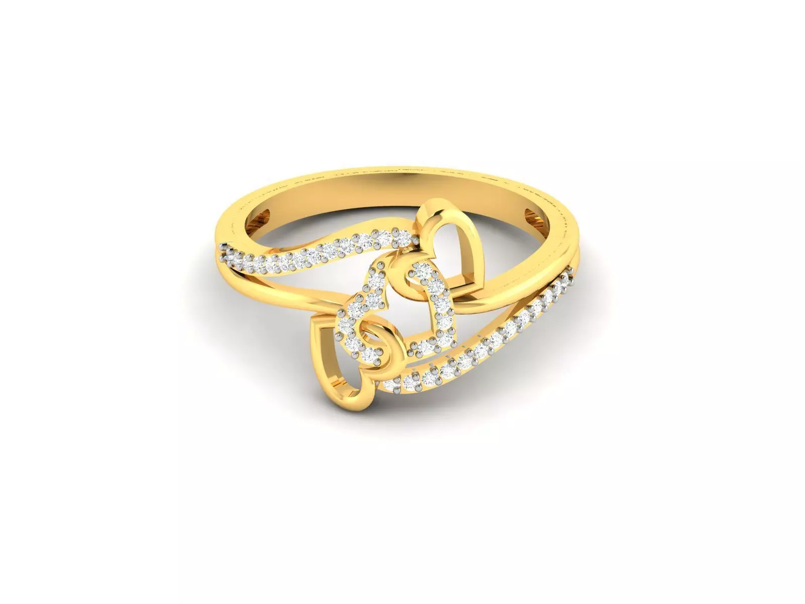 Women Heart Ring 3dm STL OBJ FBX Render Details 3D print model_0