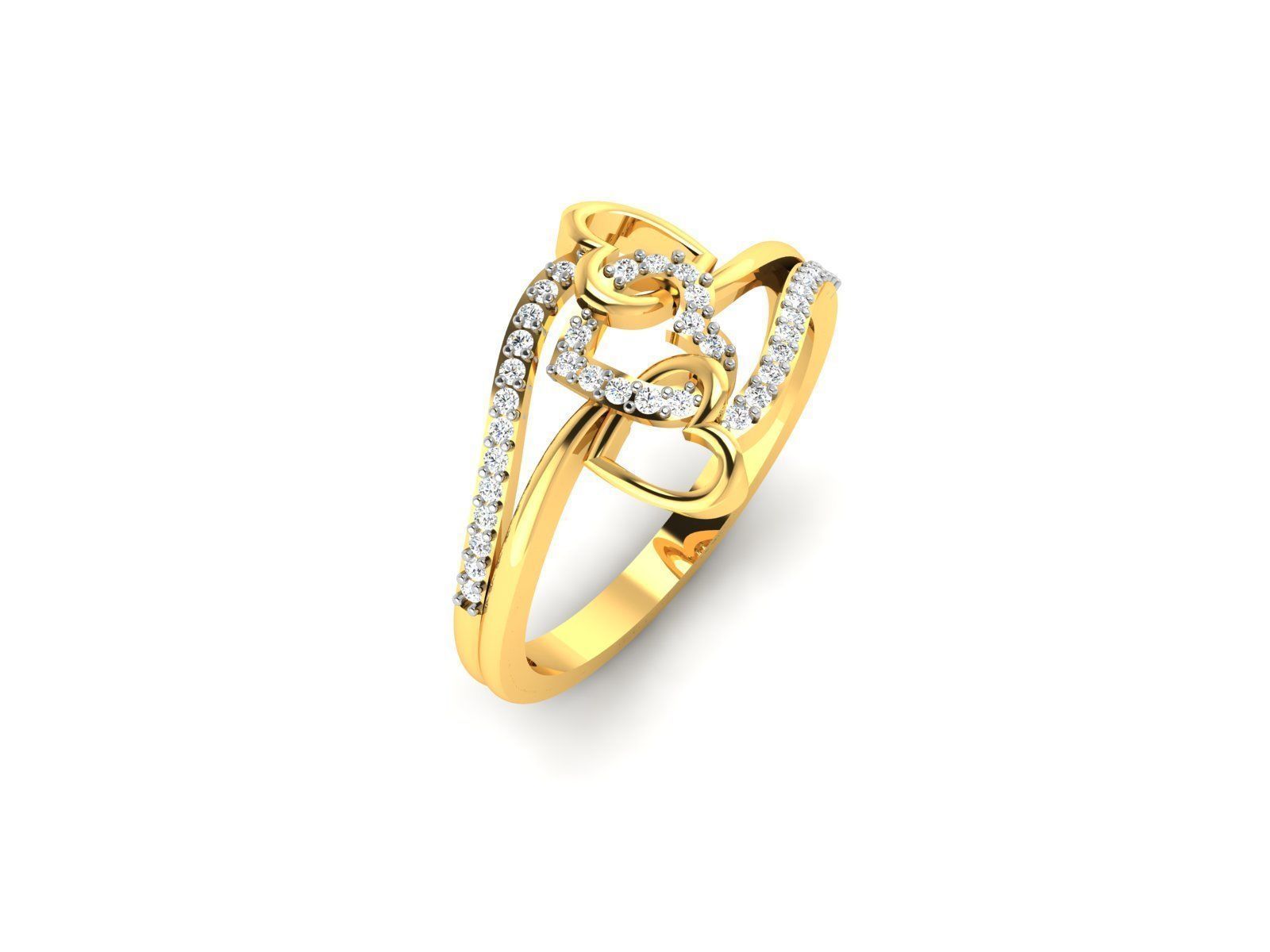 Women Heart Ring 3dm STL OBJ FBX Render Details 3D print model_2