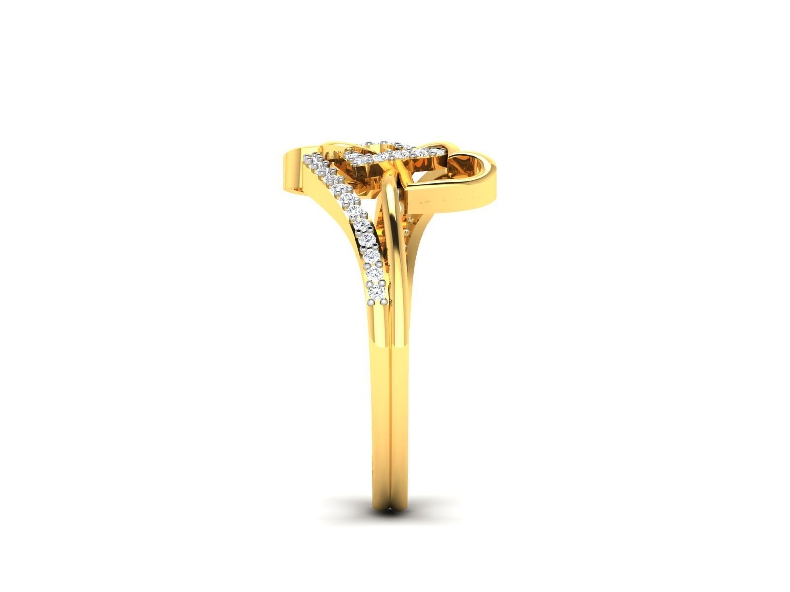 Women Heart Ring 3dm STL OBJ FBX Render Details 3D print model_7