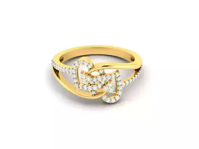 Women Heart Ring 3dm STL OBJ FBX Render Details 3D print model