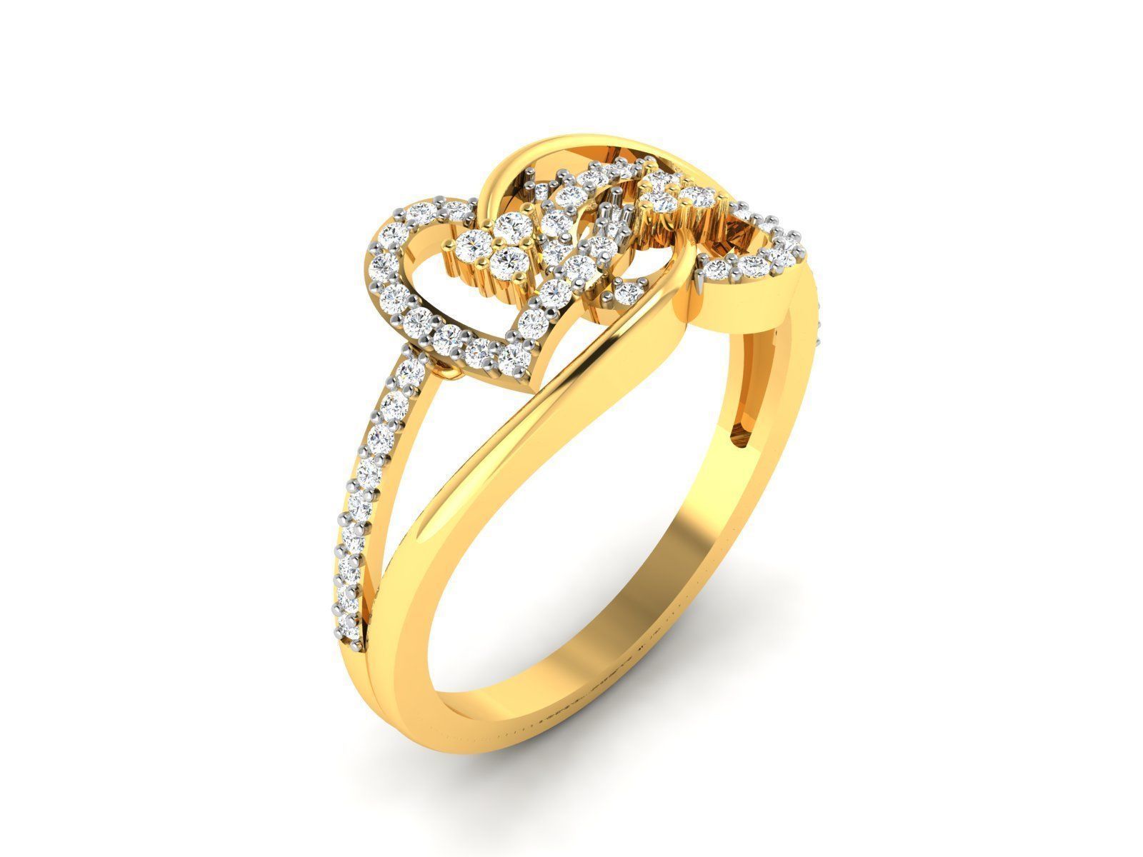 Women Heart Ring 3dm STL OBJ FBX Render Details 3D print model_2