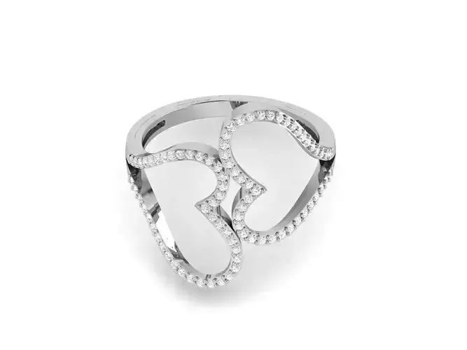 Women Heart Ring 3dm STL OBJ FBX Render Details 3D print model