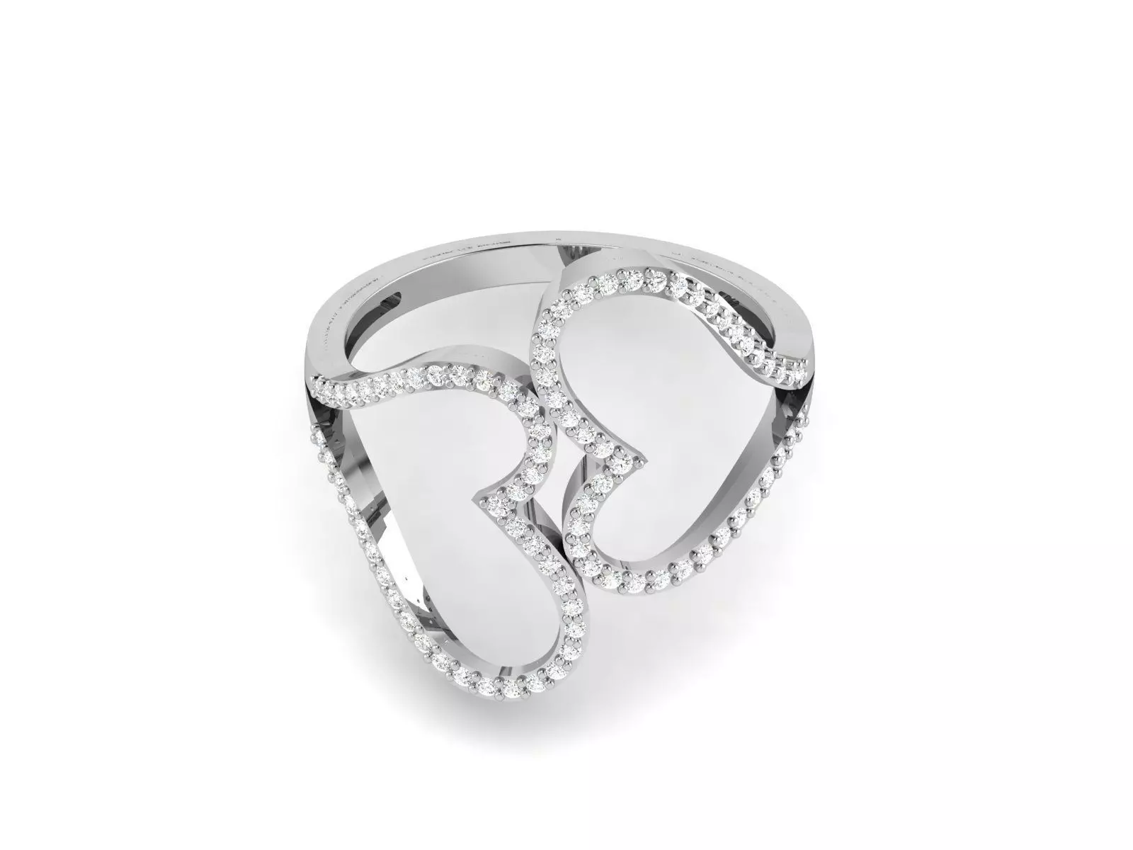Women Heart Ring 3dm STL OBJ FBX Render Details 3D print model_0