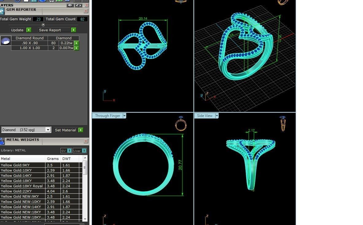 Women Heart Ring 3dm STL OBJ FBX Render Details 3D print model_8