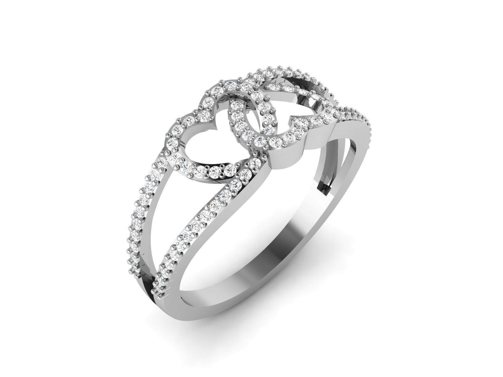 Women Heart Ring 3dm STL OBJ FBX Render Details 3D print model_2