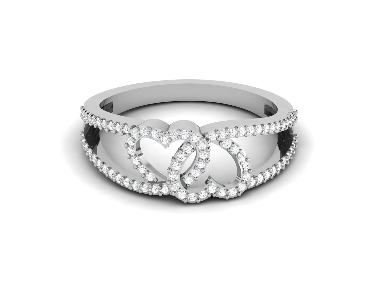 Women Heart Ring 3dm STL OBJ FBX Render Details 3D print model_3