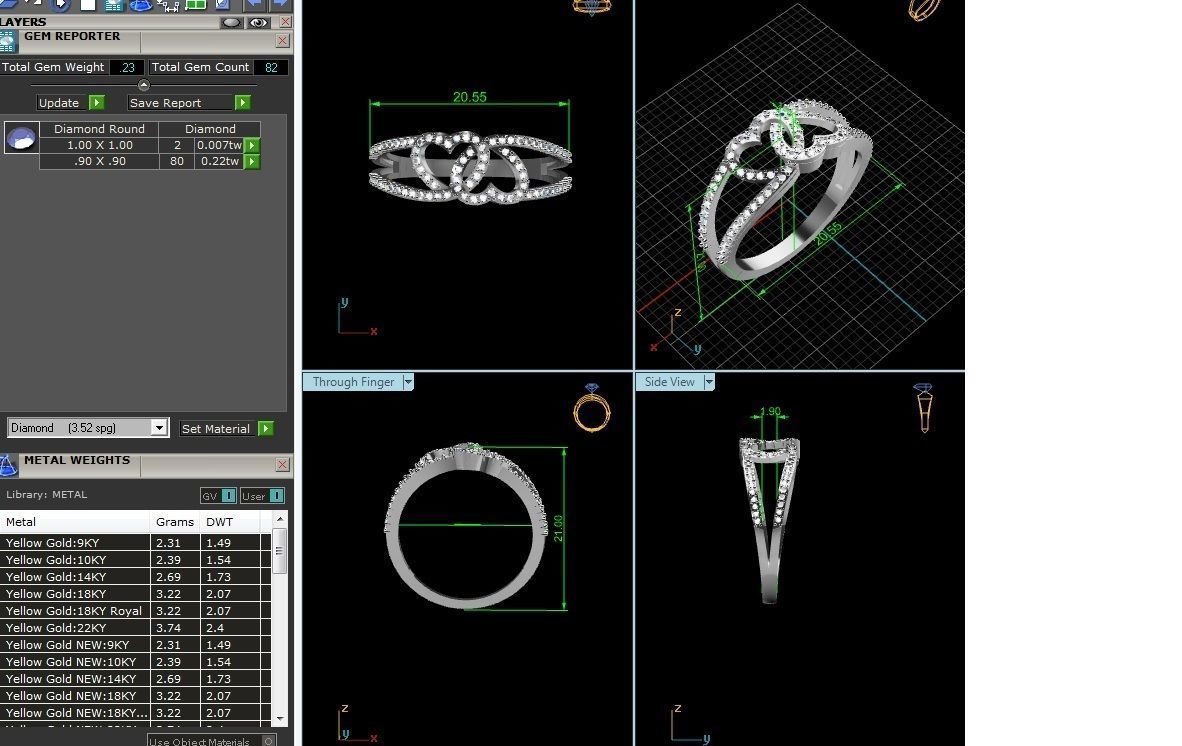 Women Heart Ring 3dm STL OBJ FBX Render Details 3D print model_6