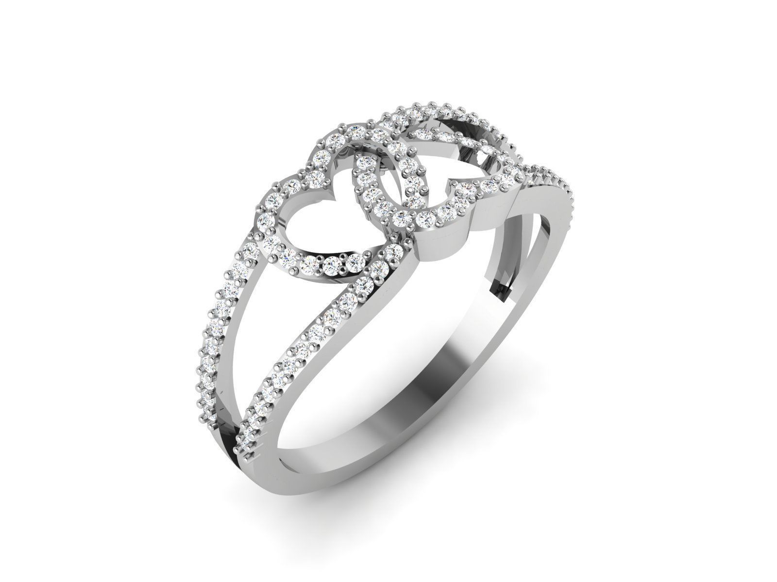 Women Heart Ring 3dm STL OBJ FBX Render Details 3D print model_1