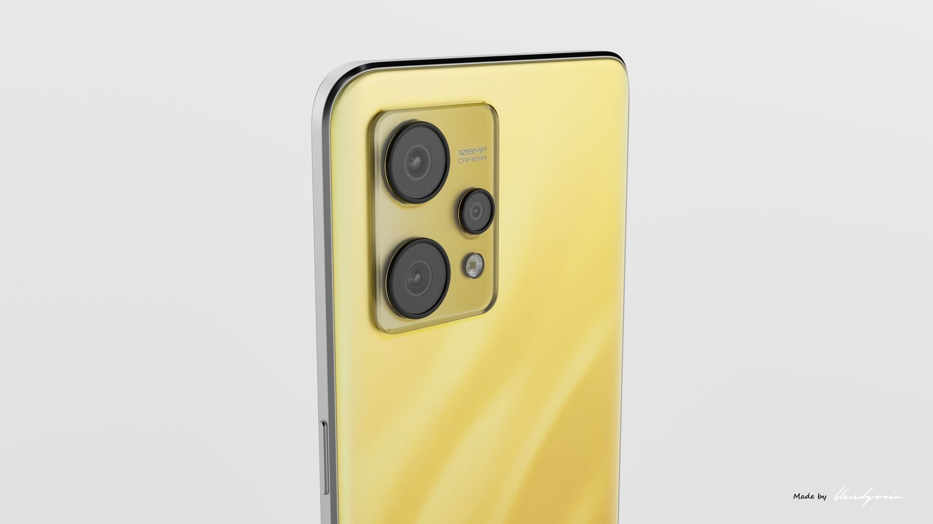 REALME 9 huawei pro in gold 3D model_9