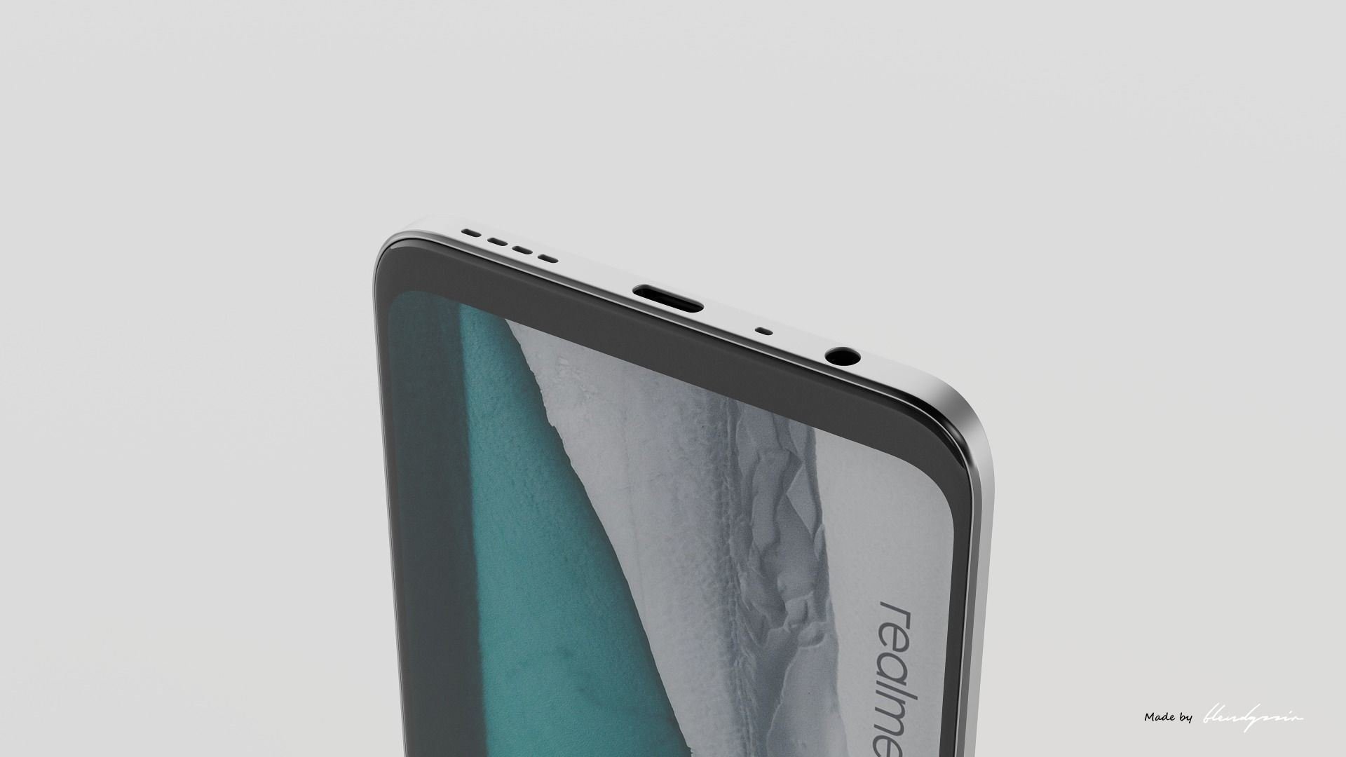 REALME 9 huawei pro in gold 3D model_14