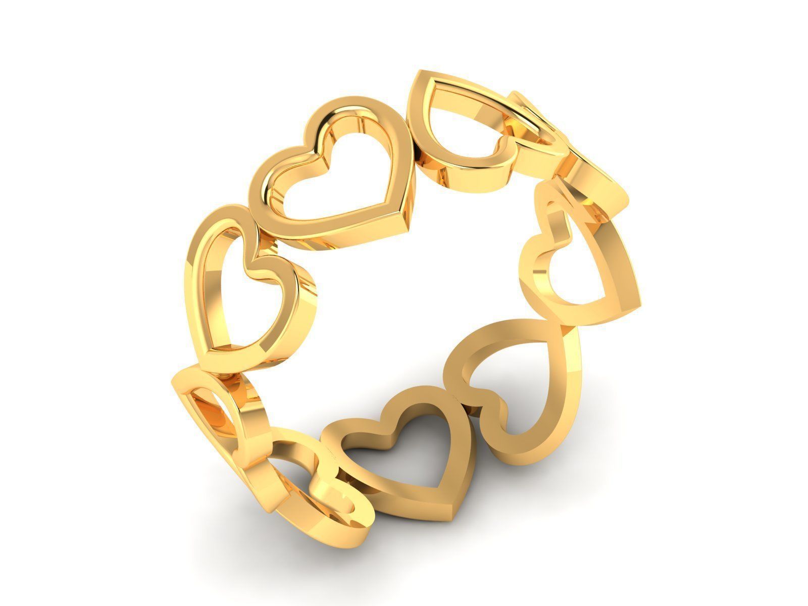 Women Heart Ring 3dm STL OBJ FBX Render Details 3D print model_1