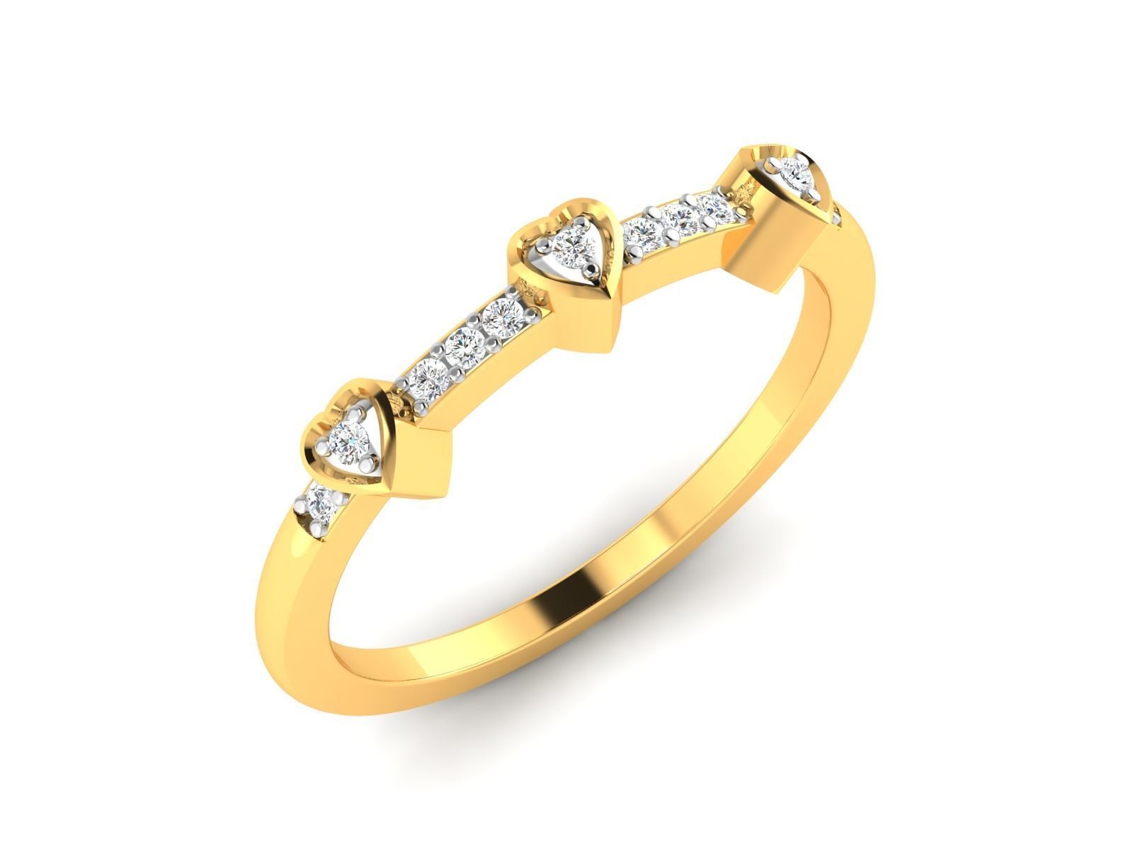 Women Heart Ring 3dm STL OBJ FBX Render Details 3D print model_8